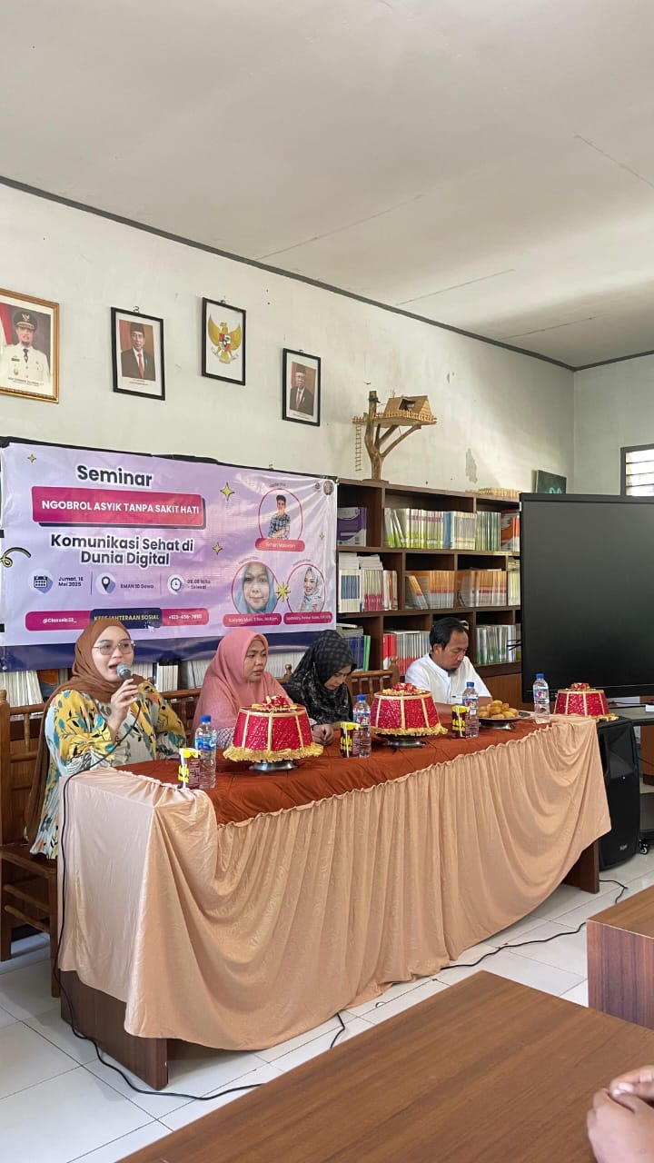 Gambar *Mahasiswa Kesejahteraan Sosial UIN Alauddin Gelar Seminar Edukasi Digital di SMAN 10 Gowa*