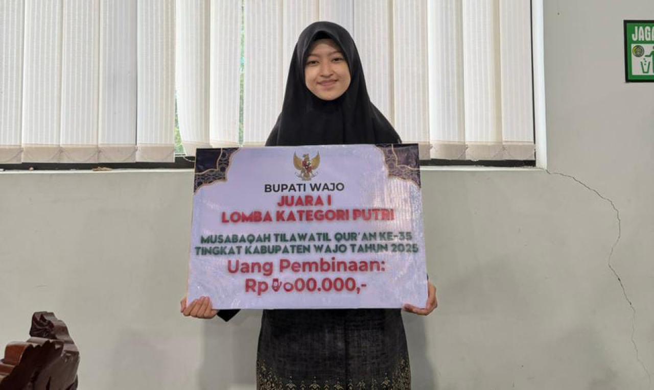 Gambar Mahasiswa BSA UIN Alauddin Makassar Raih Juara 1 KTIQ pada MTQ Kabupaten Wajo 2025