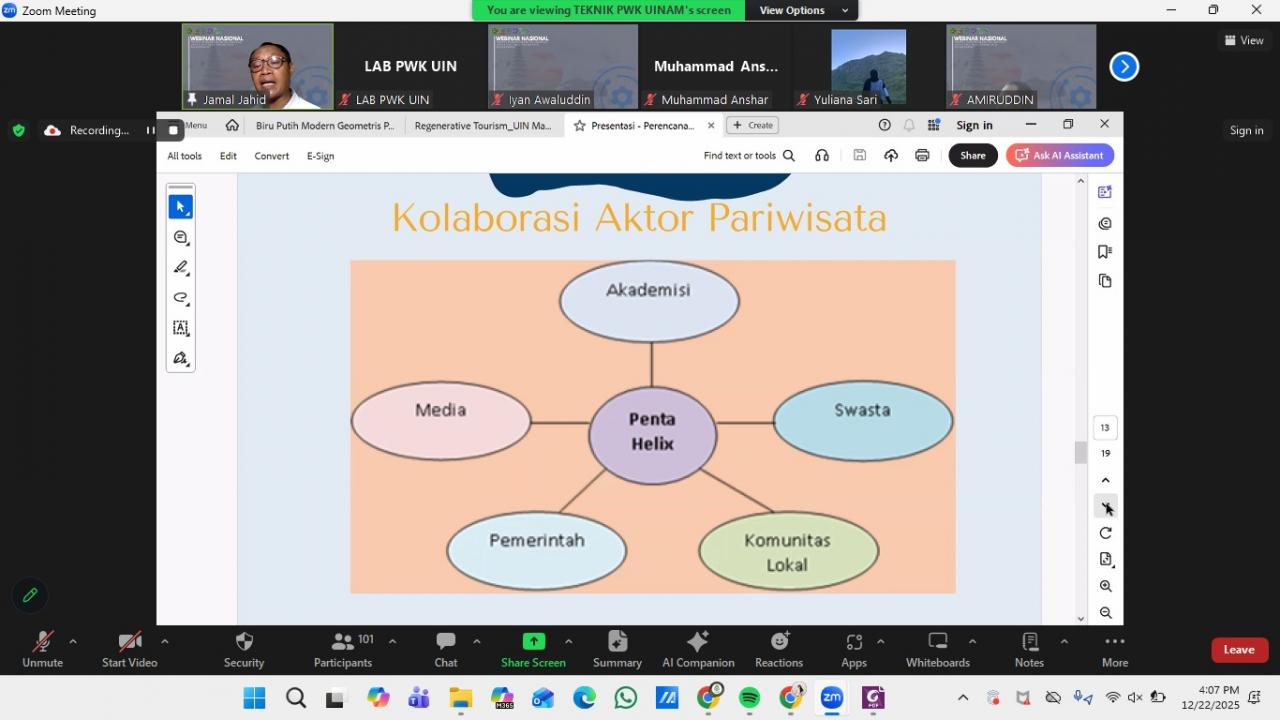 Gambar Kolaborasi FST UIN Alauddin Makassar Disbudpar Sulsel Dorong Pariwisata Regeneratif