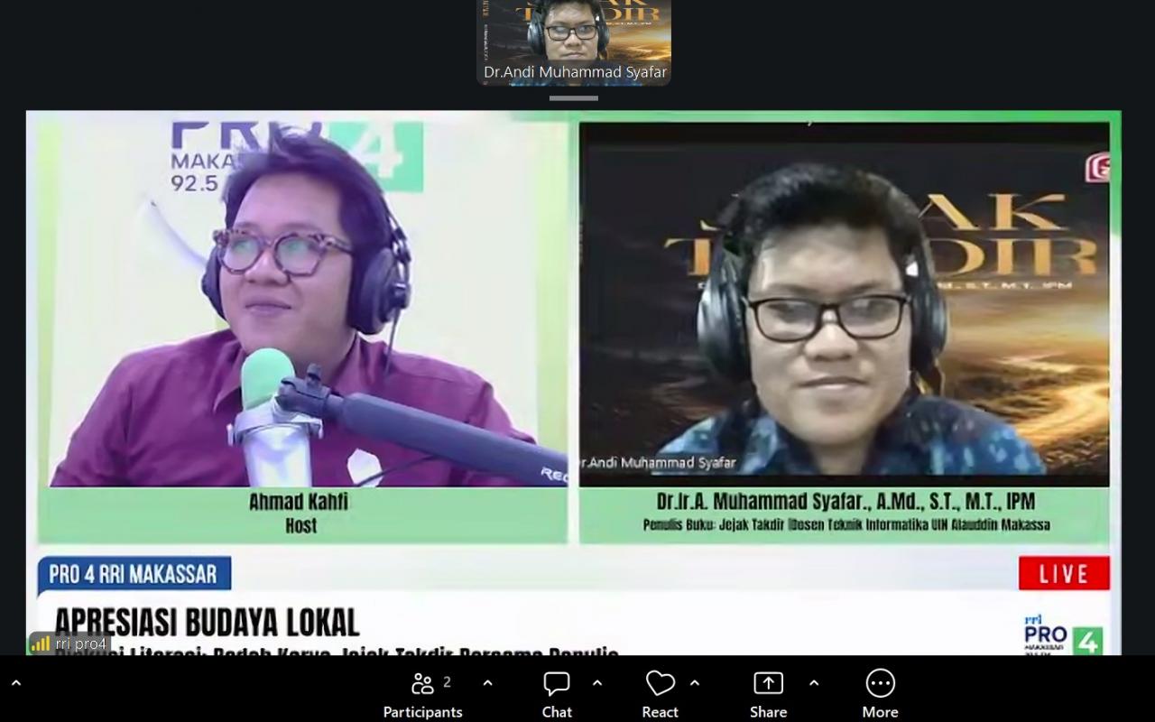 Gambar Akademisi UIN Alauddin Kupas Literasi dan Budaya dalam Bedah Buku Jejak Takdir