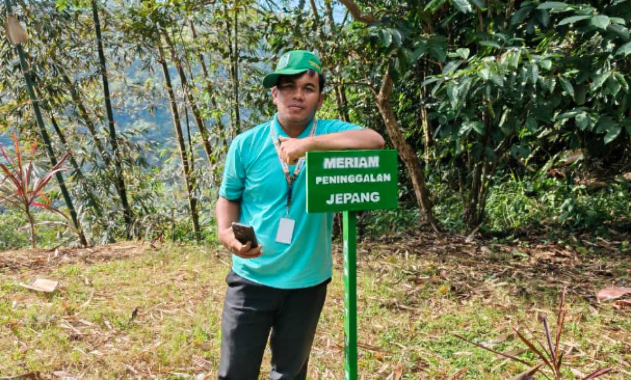 Gambar Wisata Bulutana Tambah Hits! Ada Patok Baru Penunjuk Arah ke Meriam Jepang Berkat Mahasiswa KKN UIN