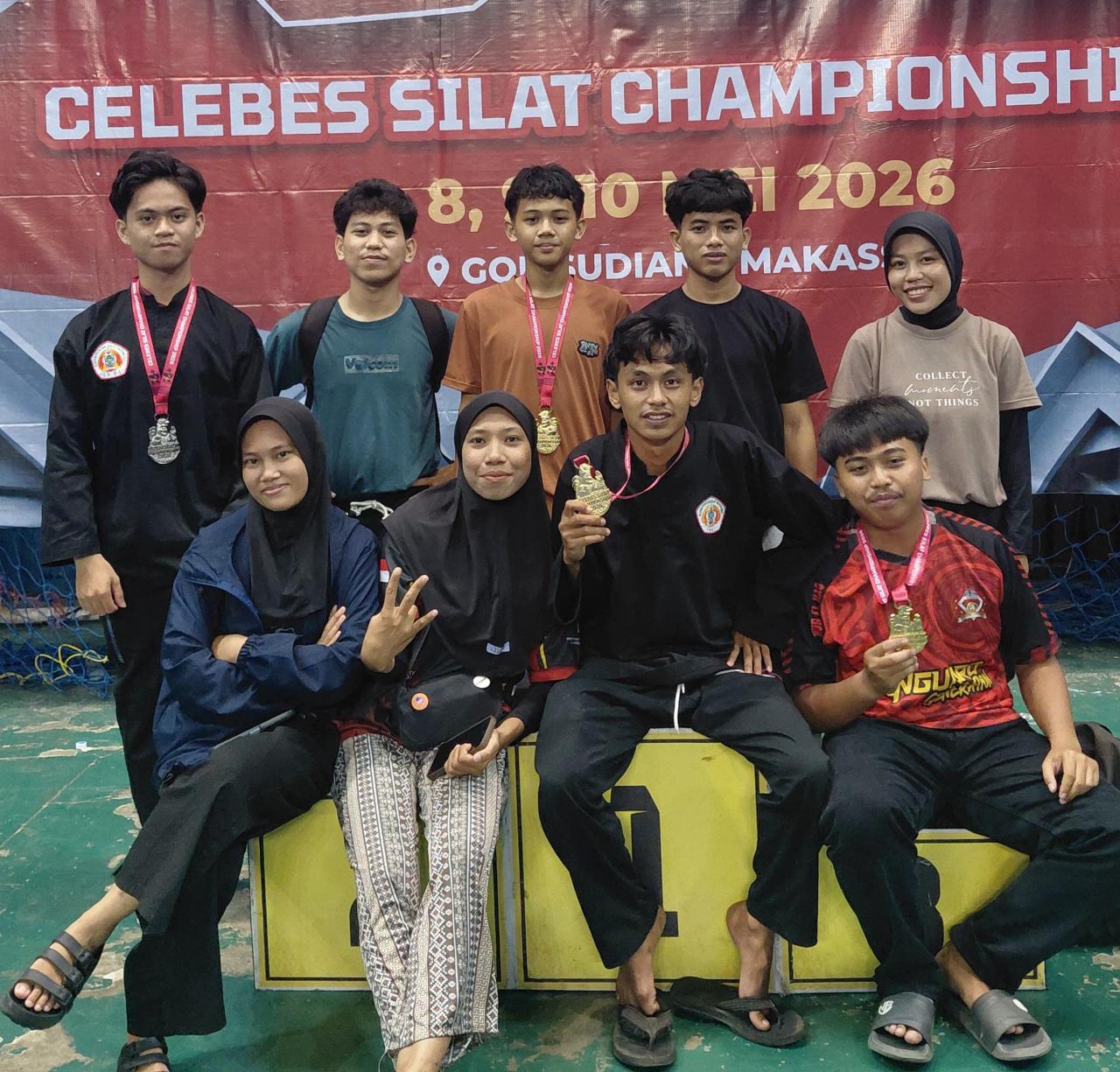 Gambar UKM Tapak Suci UIN Alauddin Makassar Sabet Empat Medali di Celebes Silat Championship 2026