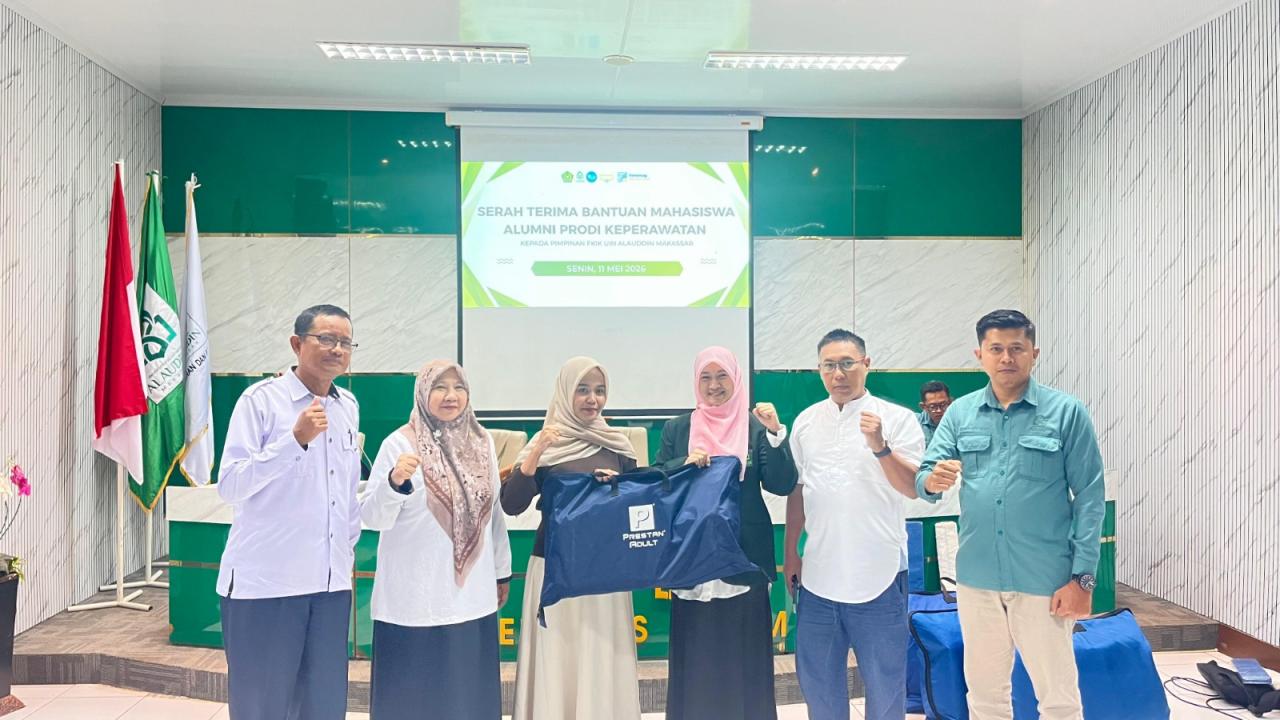 Gambar Alumni Keperawatan FKIK UIN Alauddin Serahkan Bantuan Phantom BHD untuk Dukung Praktik Mahasiswa