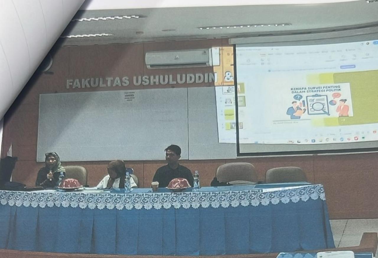 Gambar Kuliah Umum Prodi Ilmu Politik UIN Alauddin Bahas Survei Politik dan Partisipasi Publik