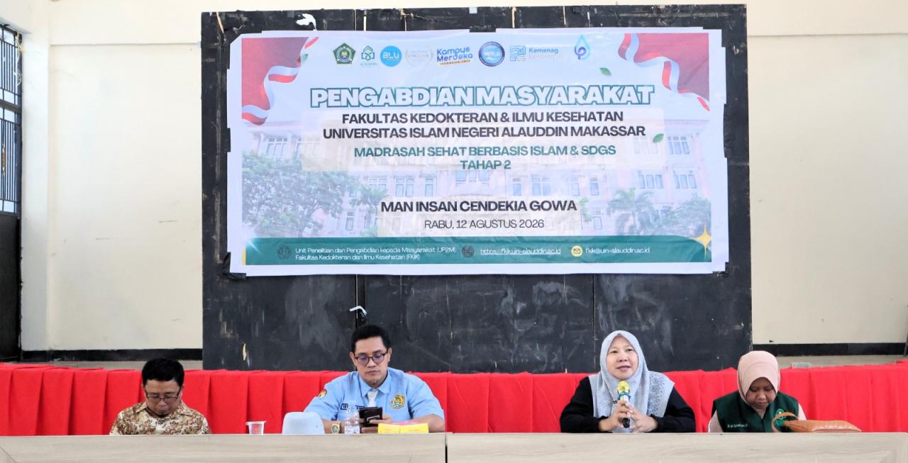 Gambar FKIK UIN Alauddin Sosialisasikan Madrasah Sehat Berbasis Islam dan SDGs di MAN Insan Cendekia Gowa