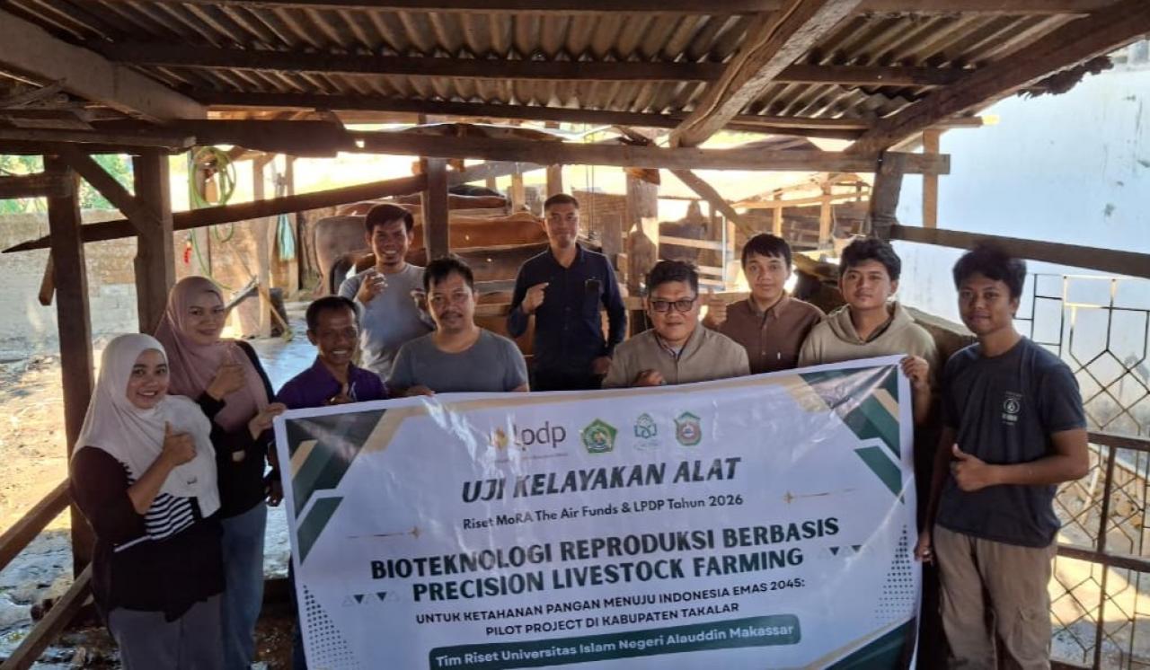 Gambar Tim Riset UIN Alauddin Uji Teknologi SITURU untuk Pemantauan Sapi Lokal di Takalar