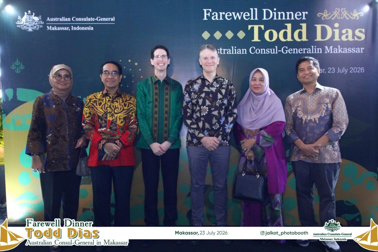 Gambar Rektor UIN Alauddin Hadiri Farewell Dinner Konsul-Jenderal Australia Todd Dias