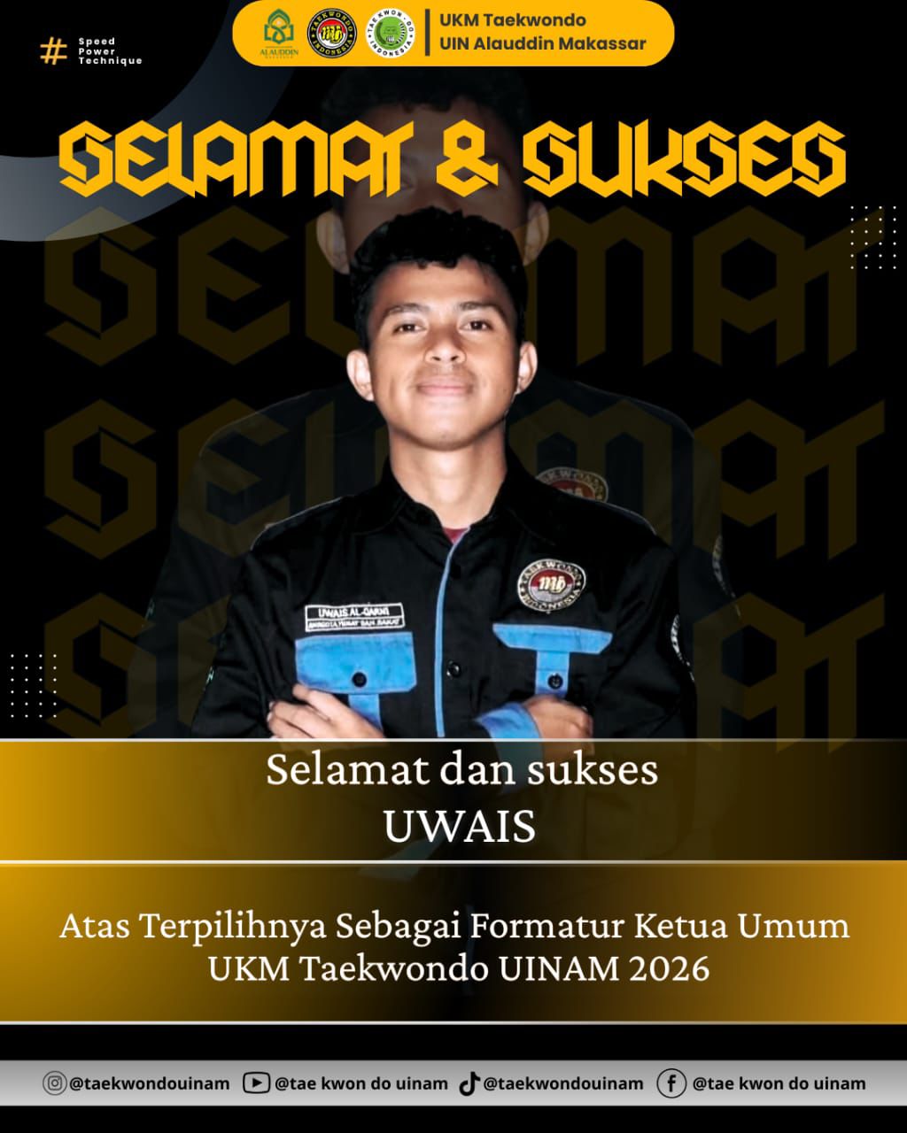 Gambar Regenerasi UKM Taekwondo UIN Alauddin: Uwais Terpilih sebagai Ketua Umum 2026