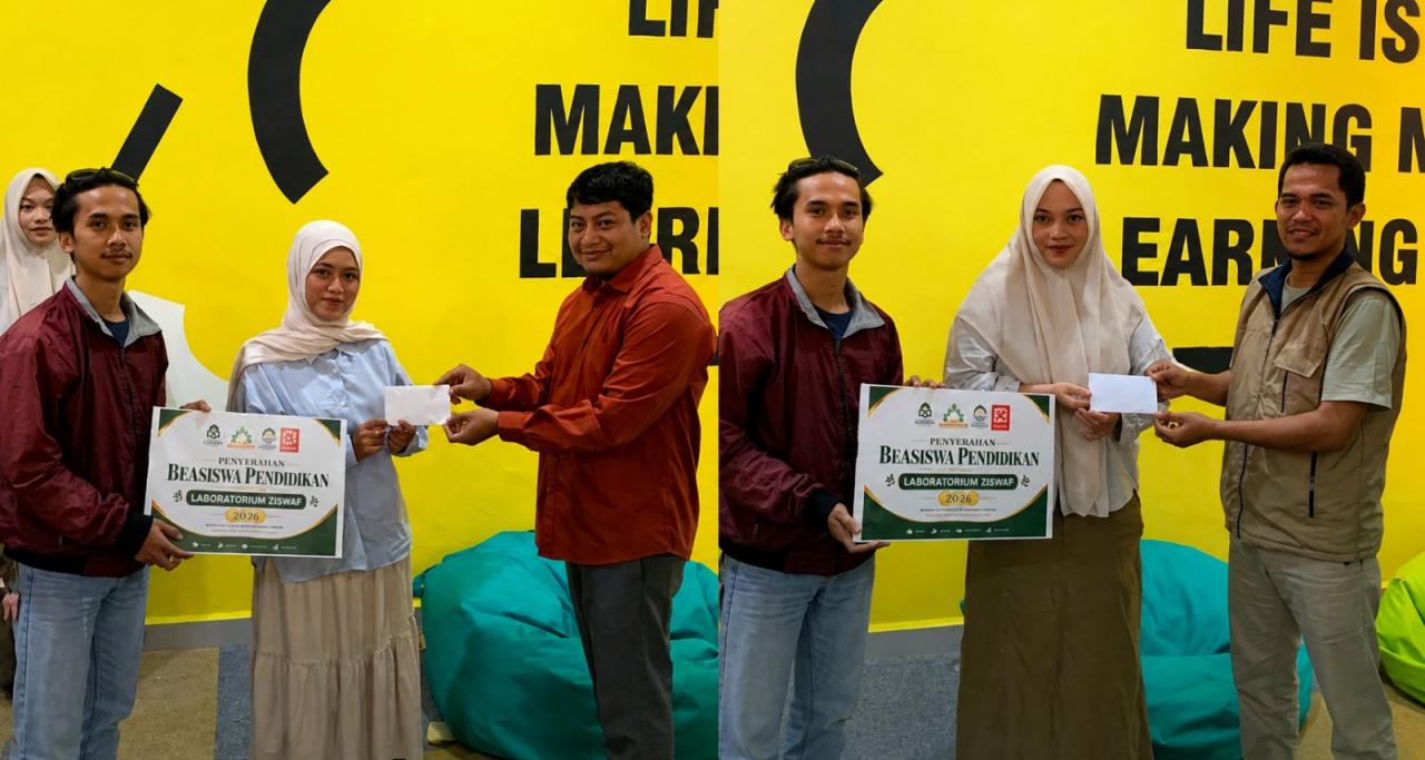 Gambar LAB ZISWAF FEBI UIN Alauddin Salurkan Beasiswa untuk Sembilan Mahasiswa
