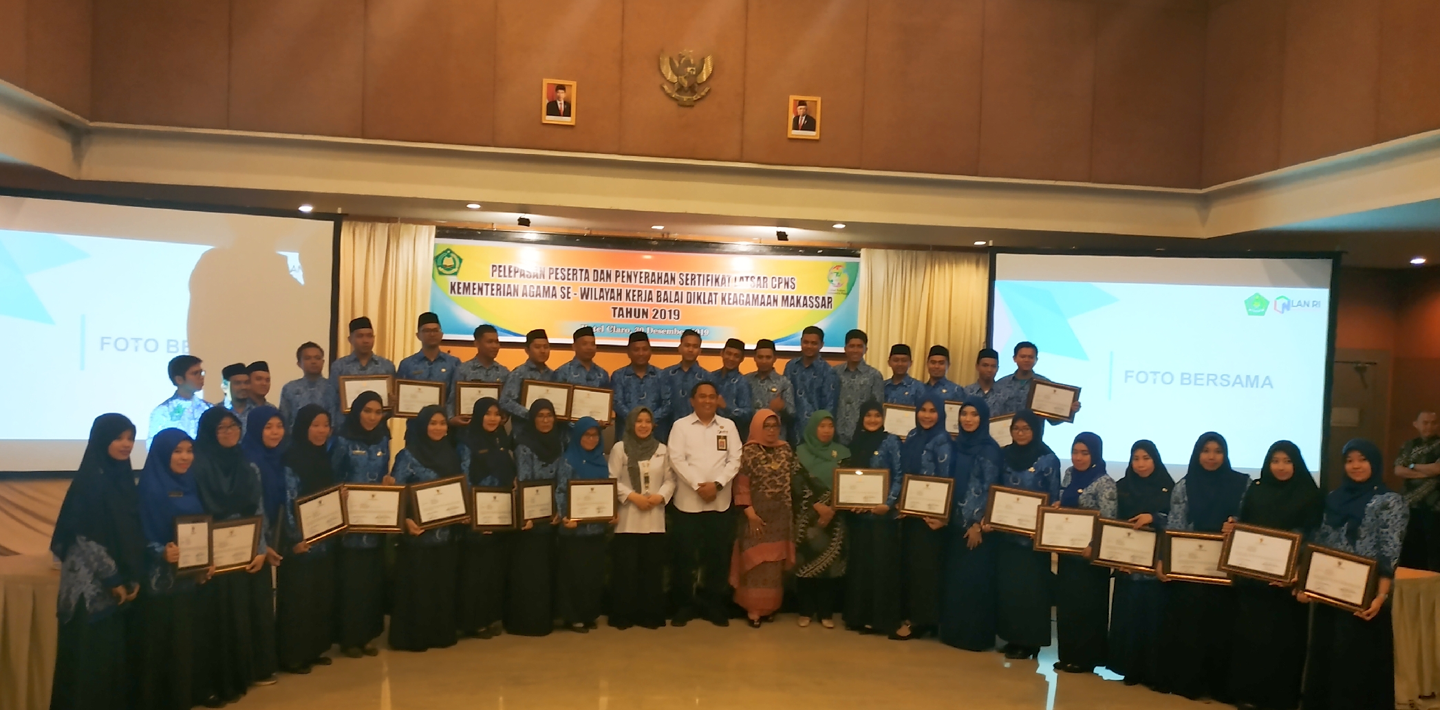 Gambar 13 CPNS FST meraih peringkat terbaik pada Diklatsar CPNS se-wilayah kerja BDK Makassar