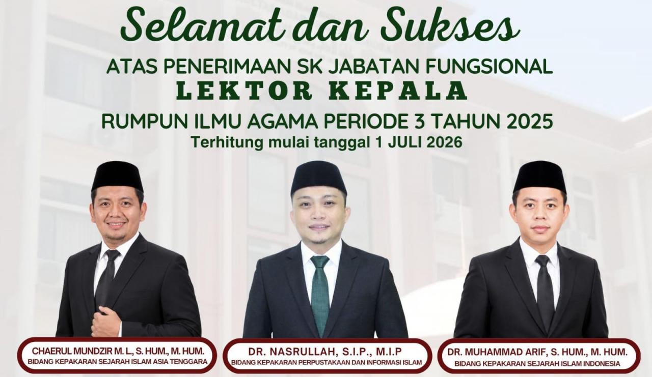 Gambar Karier Akademik Tiga Dosen Muda FAH UIN Alauddin Naik ke Lektor Kepala