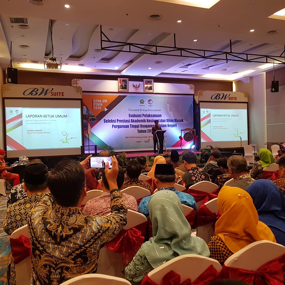 Gambar Rektor UIN Alauddin Melaporkan Hasil SPAN UM-PTKIN Tahun 2019 