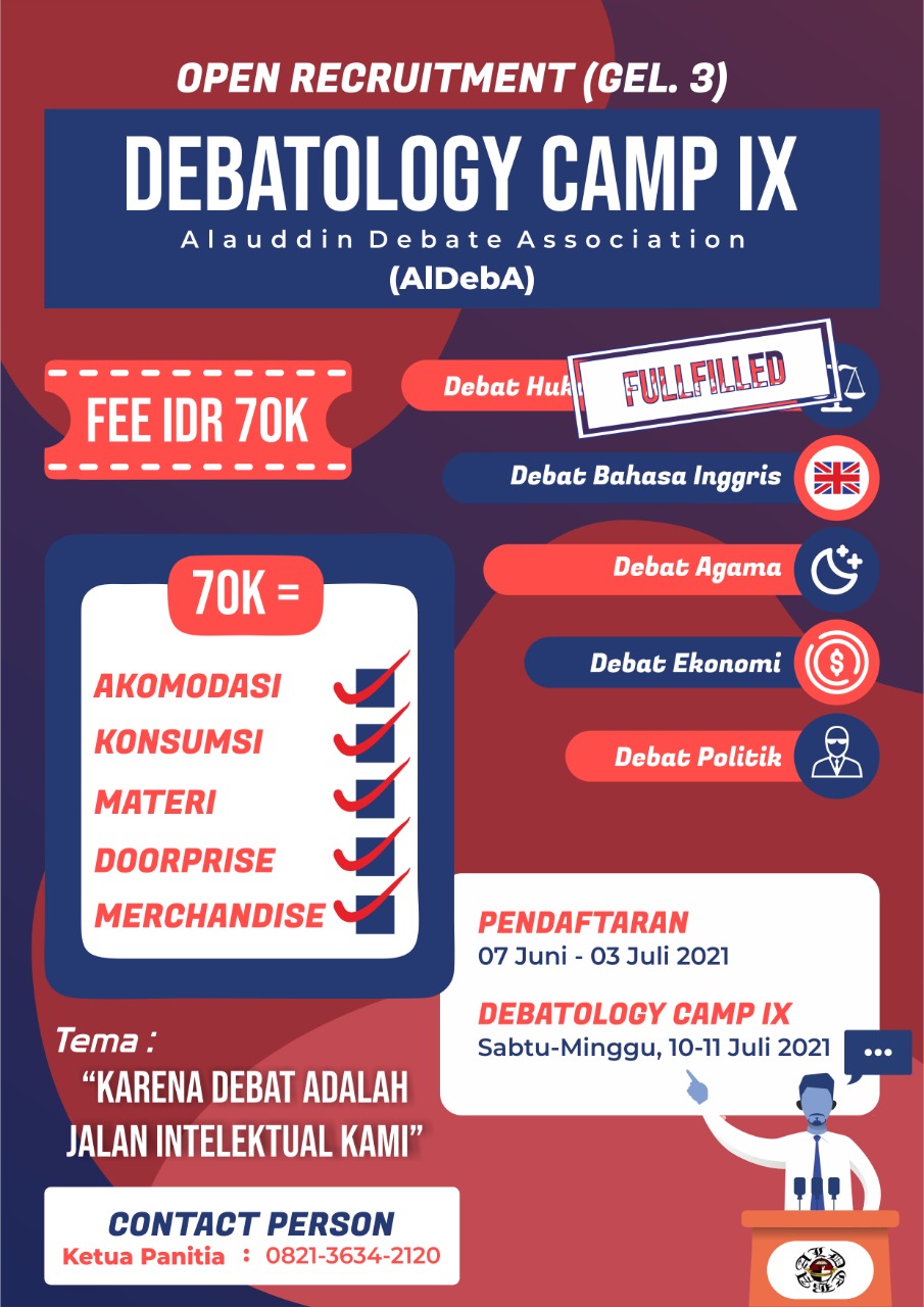 Gambar AlDebA UIN Alauddin Buka Pendaftaran Anggota Baru