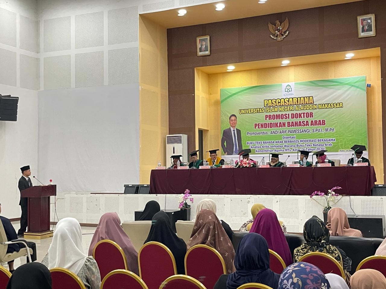 Gambar Andi Arif Pamessangi Raih Doktor Dengan Predikat Cumlaude di UIN Alauddin Makassar