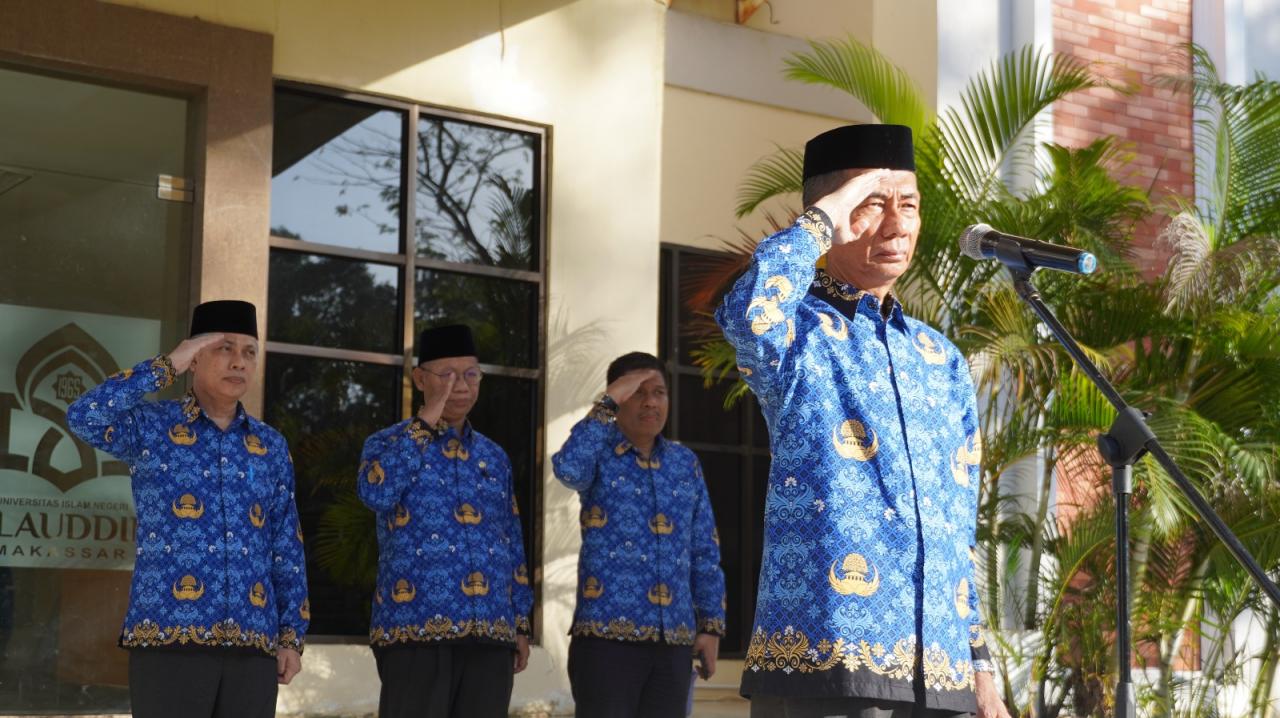 Gambar Apel Pagi, WR III UIN Alauddin Ingatkan Ingatkan ASN dan Pegawai BLU Tegakkan Aturan Disiplin