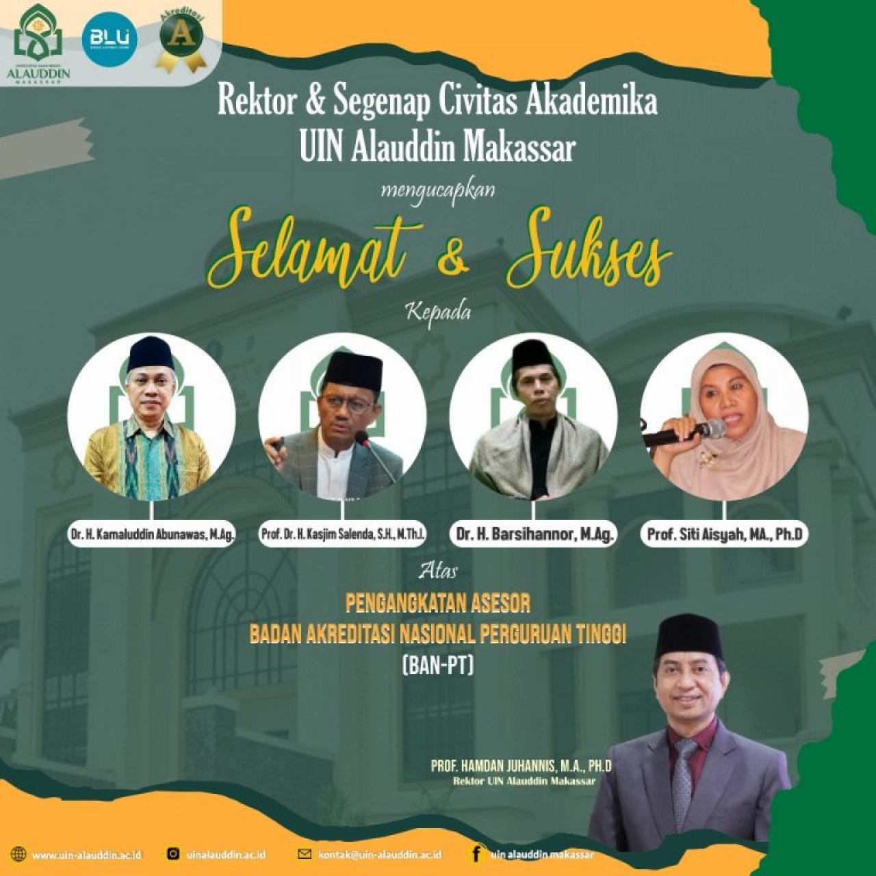 Gambar BAN PT Angkat Empat Dosen UIN Alauddin Jadi Asesor PTK