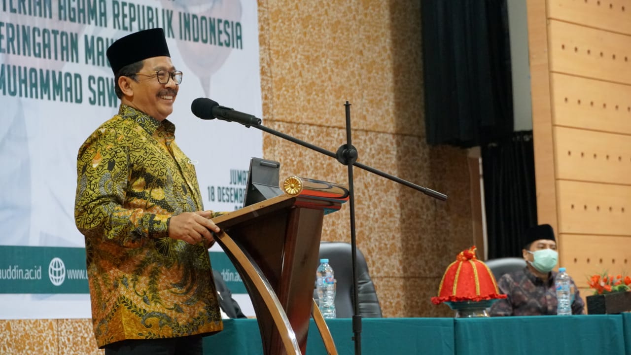 Gambar Beri Kuliah Umum Di UIN Alauddin, Wamenag RI Bahas Etos Kerja Berbasis Spiritualitas