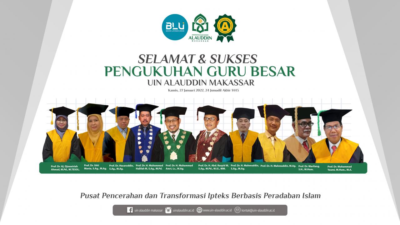 Gambar Besok, UIN Alauddin Kukuhkan 10 Guru Besar
