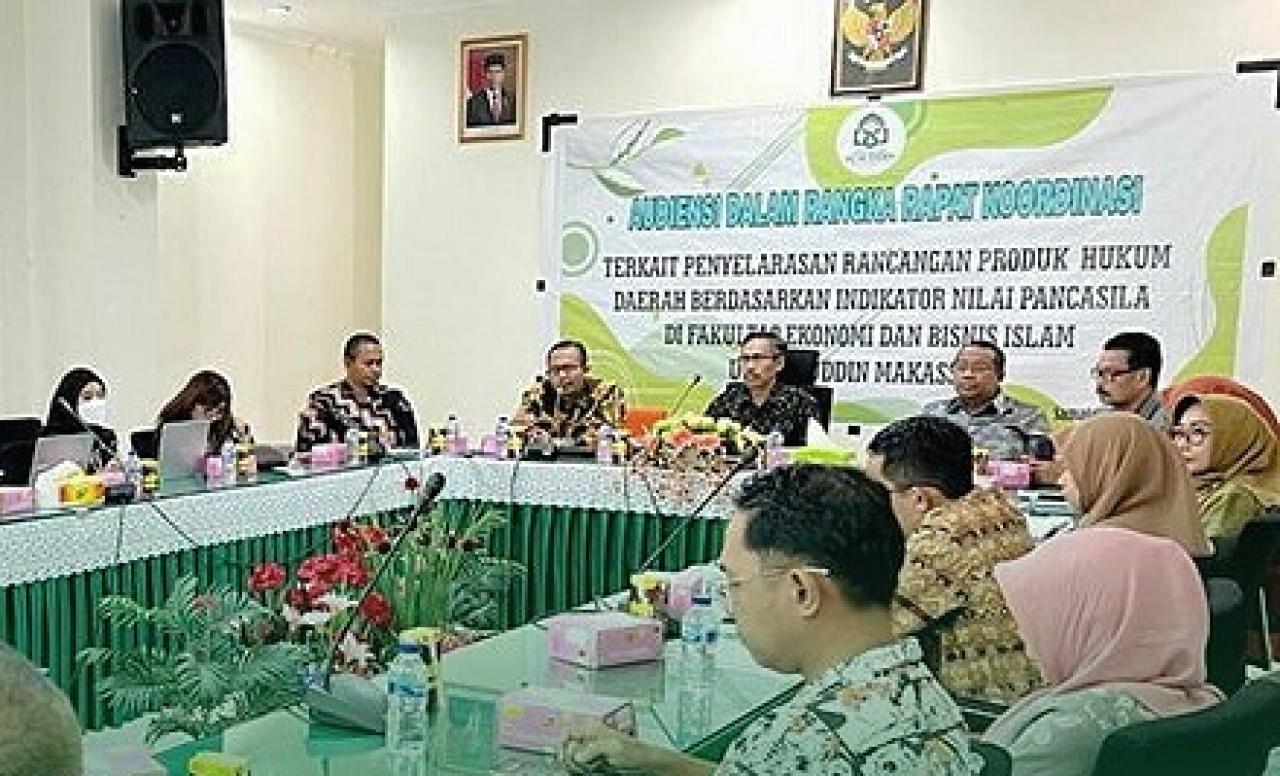 Gambar BPIP dan FEBI UIN Alauddin Rakor Penyelarasan Rancangan Produk Hukum Daerah