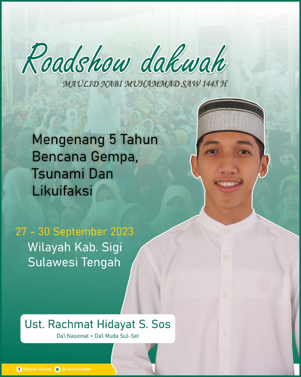 Gambar Dai Muda Sekaligus Mahasiswa Pascasarjana UIN Alauddin Safari Dakwah Maulid di Kota Palu