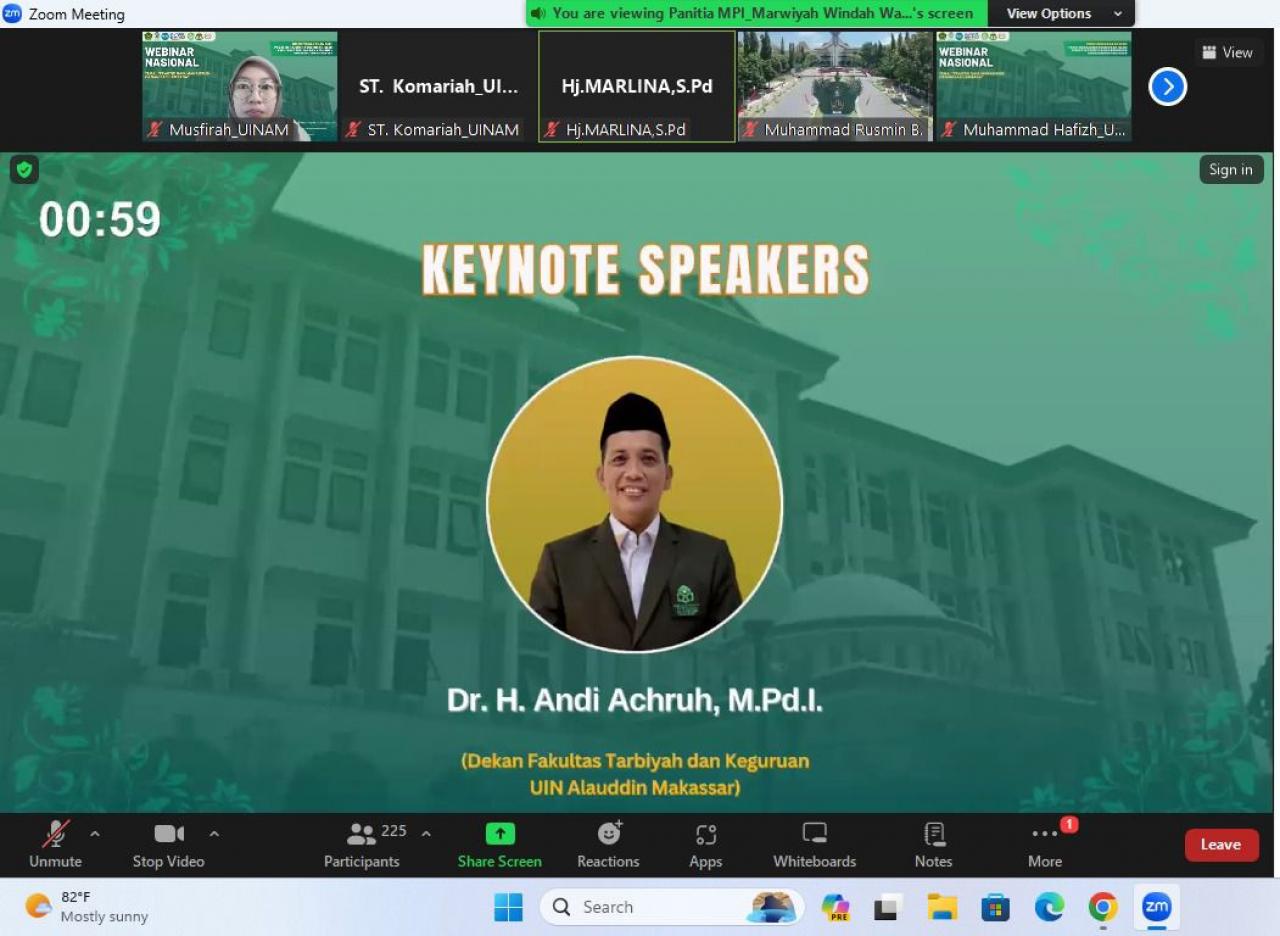 Gambar Dekan FTK Buka Webinar Nasional Prodi MPI: Ada Prodi yang Ditakdirkan untuk Menjadi Leader