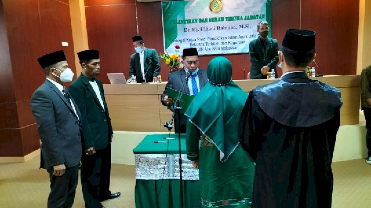 Gambar Dekan FTK UIN Alauddin Lantik Ketua Prodi PIAUD