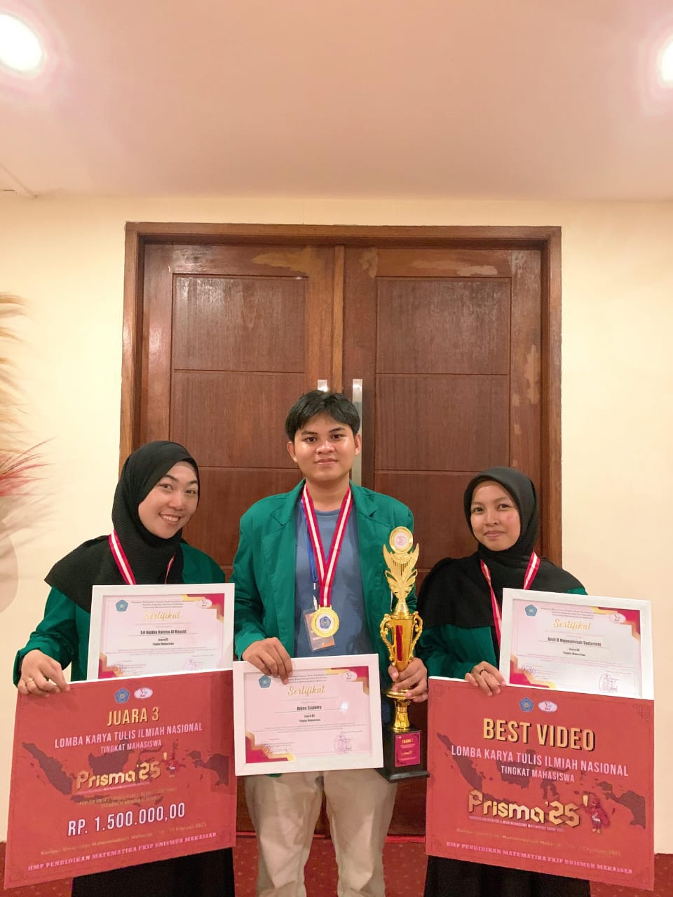 Gambar Delegasi UINAM Raih Juara III dan Best Video dalam Kompetisi LKTI PRISMA Tingkat Nasional