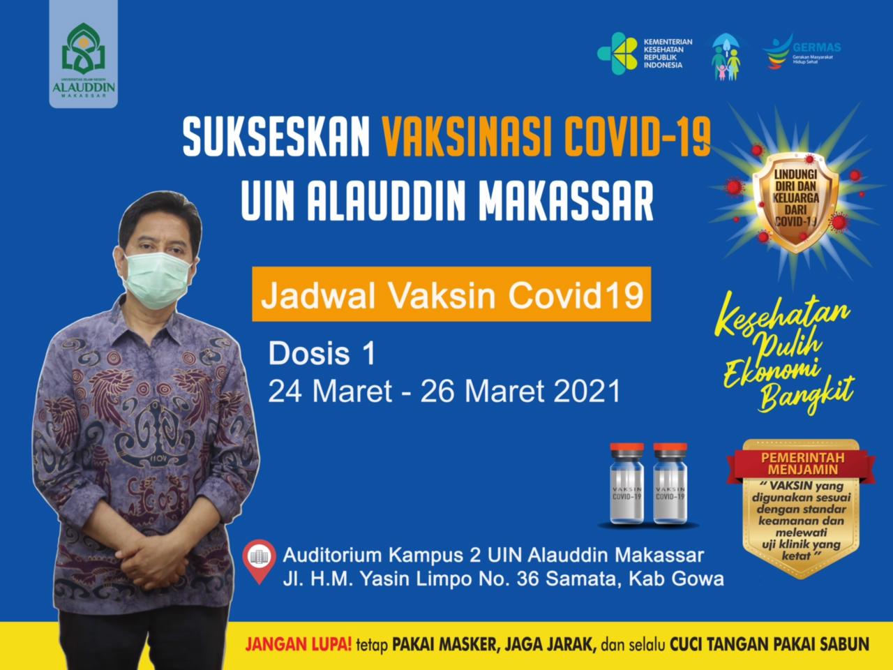 Gambar Dosen dan Pegawai Lingkup UIN Alauddin Akan Divaksinasi Cegah Covid-19