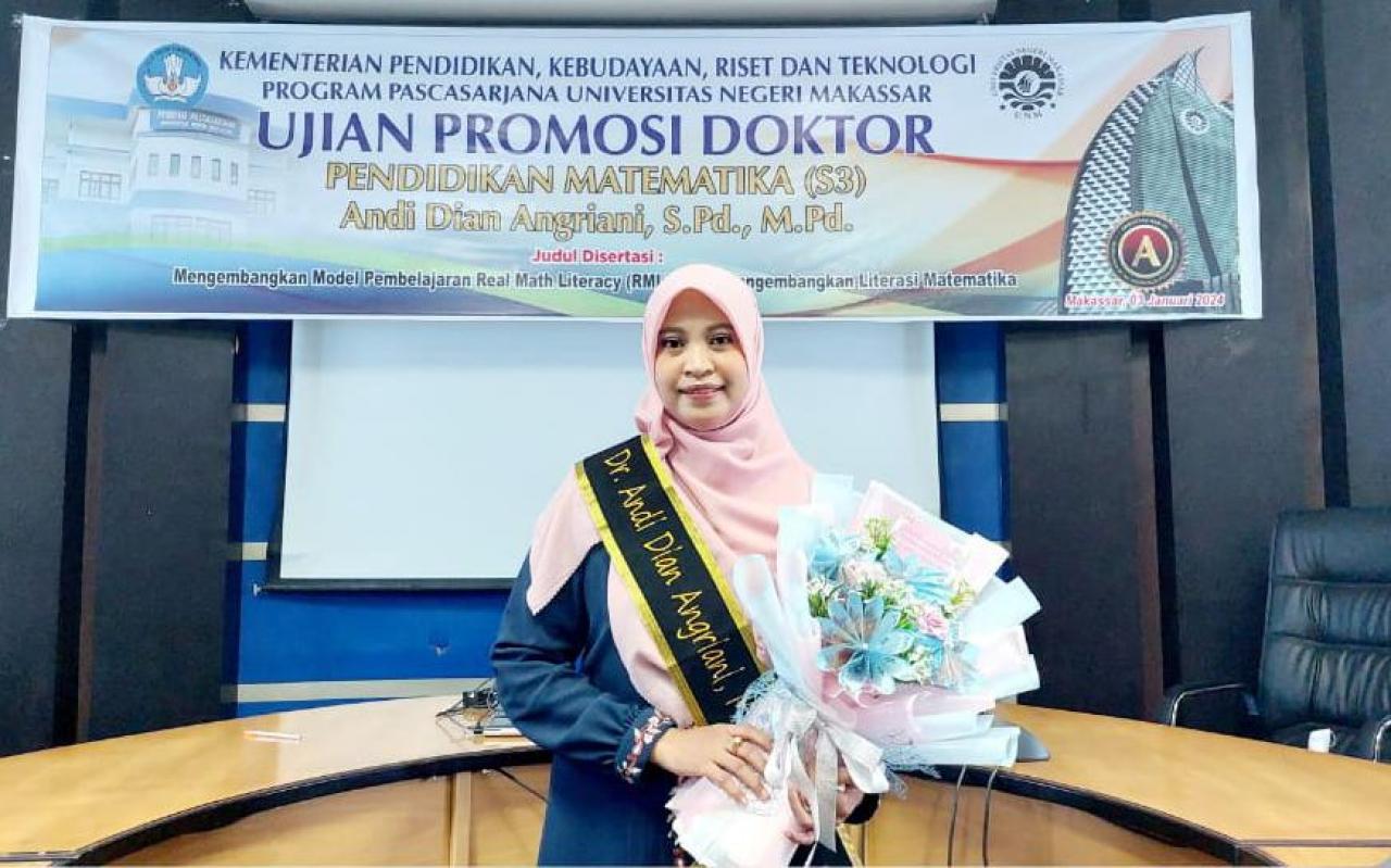 Gambar Dosen Prodi Pendidikan Matematika UIN Alauddin Raih Gelar Doktor di UNM