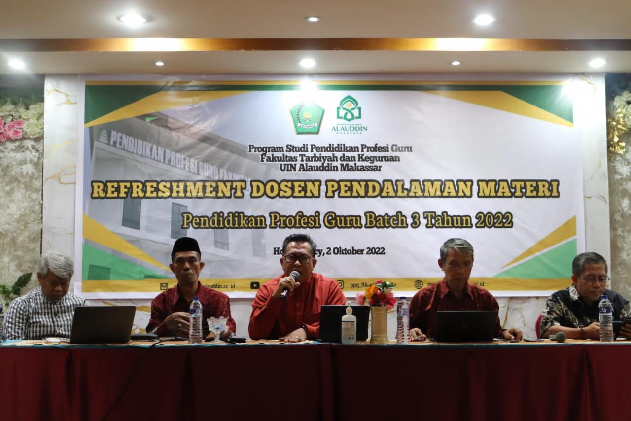 Gambar Dosen Prodi PPG UIN Alauddin Diberikan Penguatan Materi, Dekan: Ngajar Sesuai Modul!
