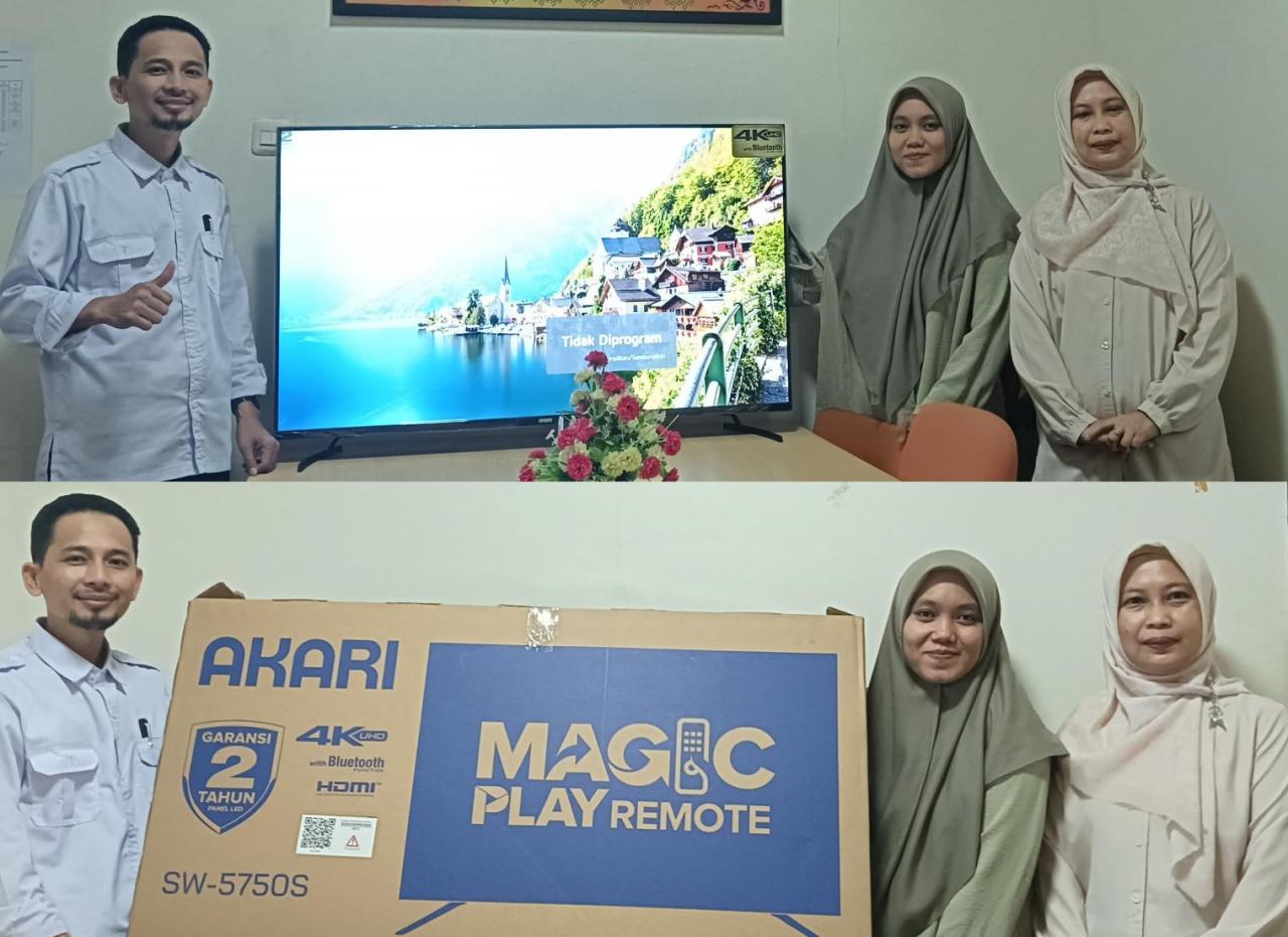 Gambar Dukung Produktivitas, Alumni Perbankan Syariah UIN Alauddin Beri Smart TV ke Prodi