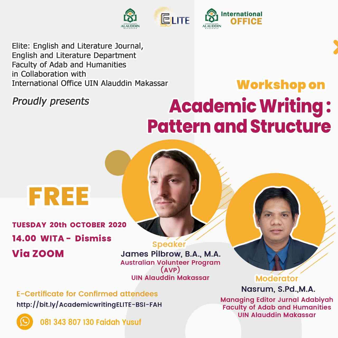 Gambar ELITE JOURNAL Kolaborasi Internasional Office UIN Alauddin Gelar Workshop Karya Tulis Ilmiah