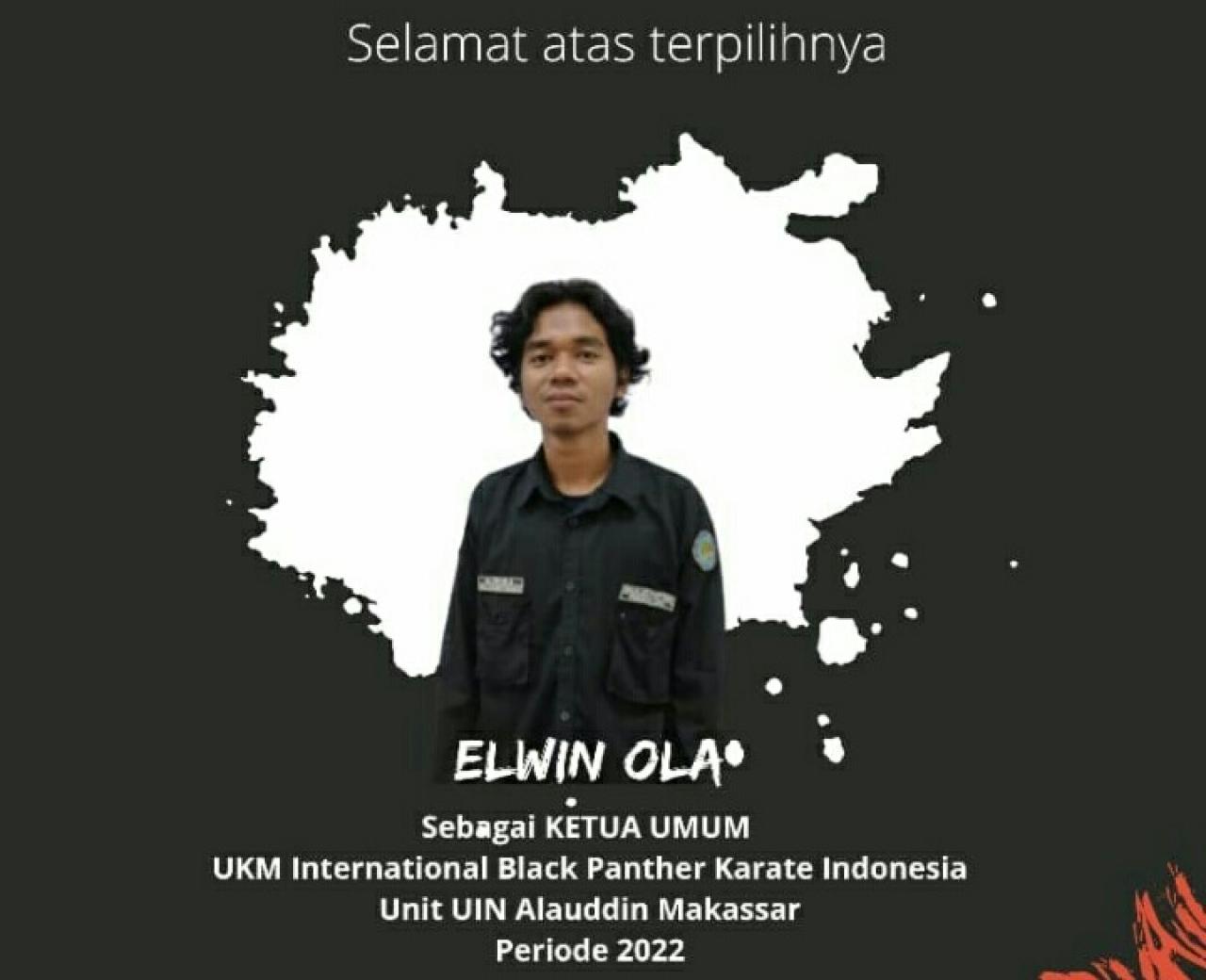 Gambar Elvin Ola Pimpin UKM Black Panther UIN Alauddin Periode 2022