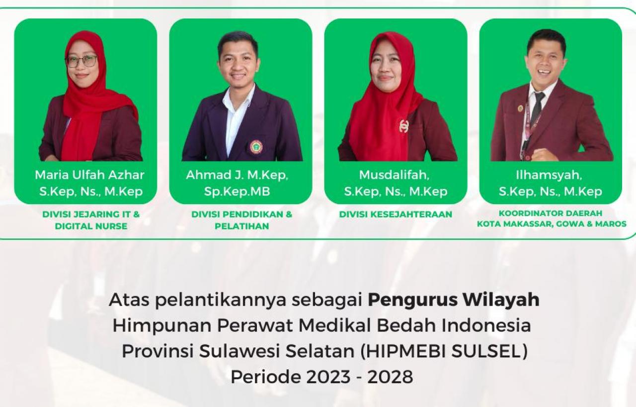 Gambar Empat Dosen Keperawatan UIN Alauddin Dilantik Jadi Pengurus HIPMEBI Sulsel