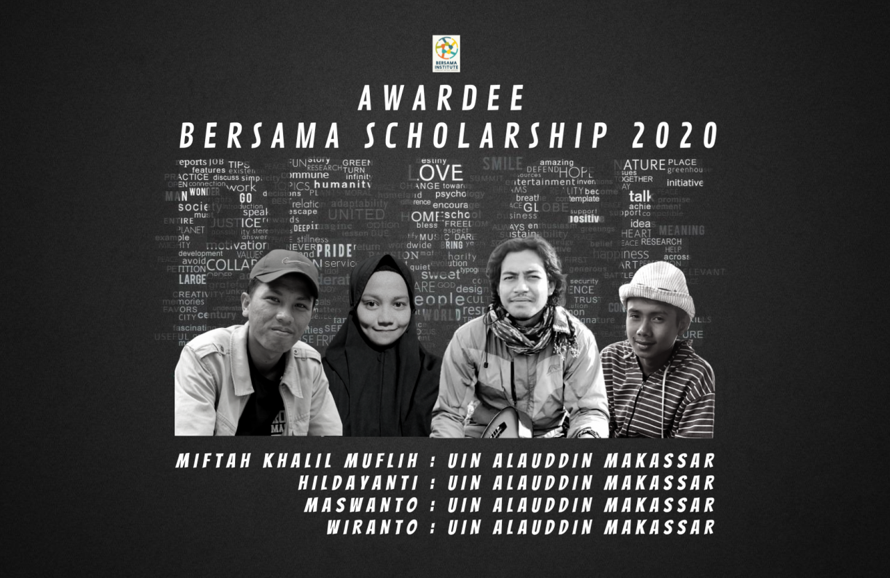 Gambar Empat Mahasiswa Studi Agama-Agama UIN Alauddin terima Beasiswa dari Bersama Institute