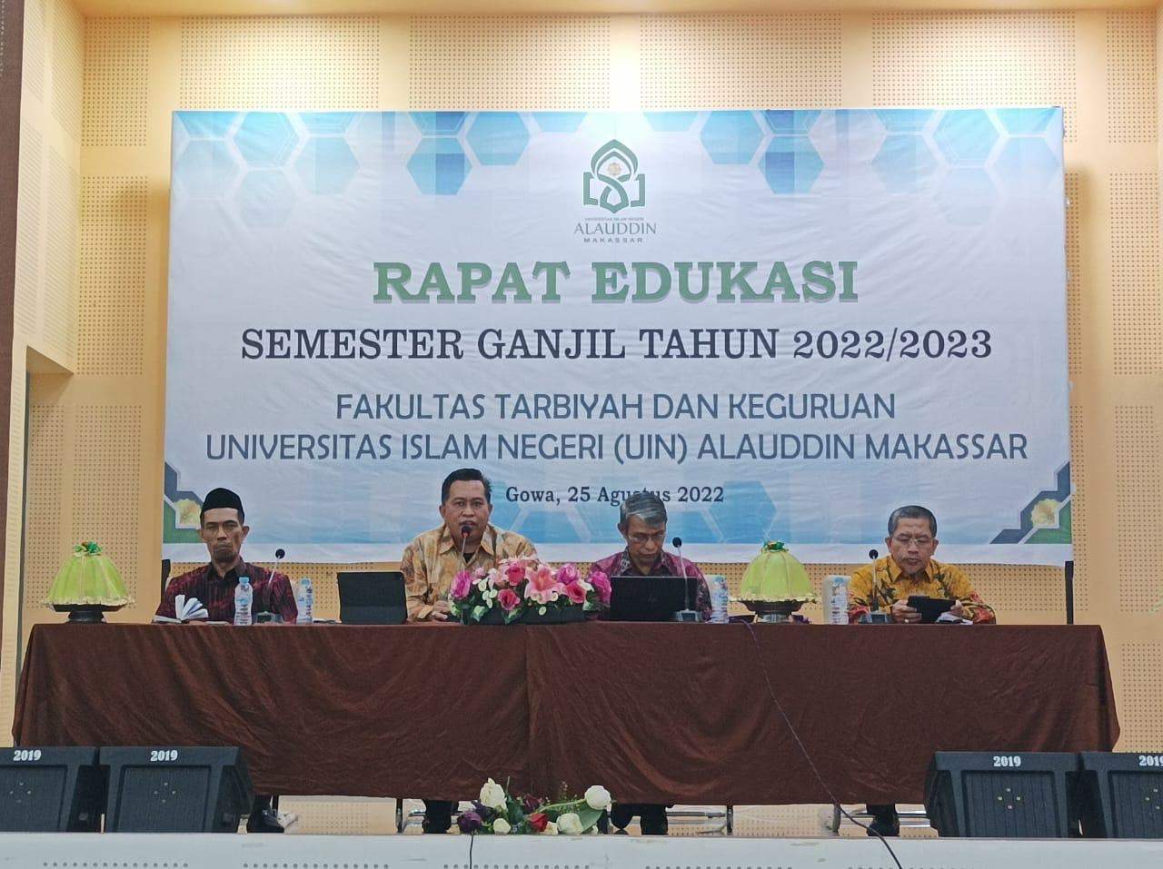Gambar FTK UIN Alauddin Rapat Persiapan Perkuliahan, Dekan Pesankan Dosen "Mengajar dengan Cinta"