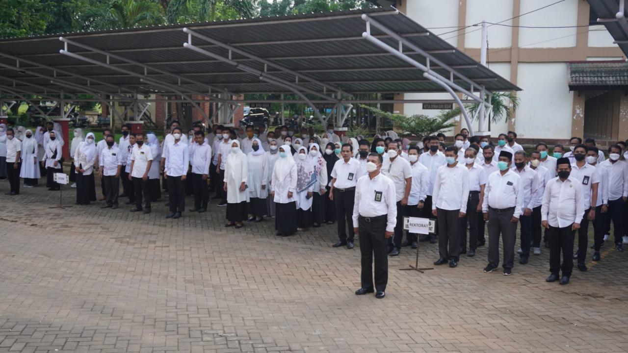 Gambar Gelar Apel Perdana, WR III UIN Alauddin Ajak Pegawai Perkuat Kedisipilinan