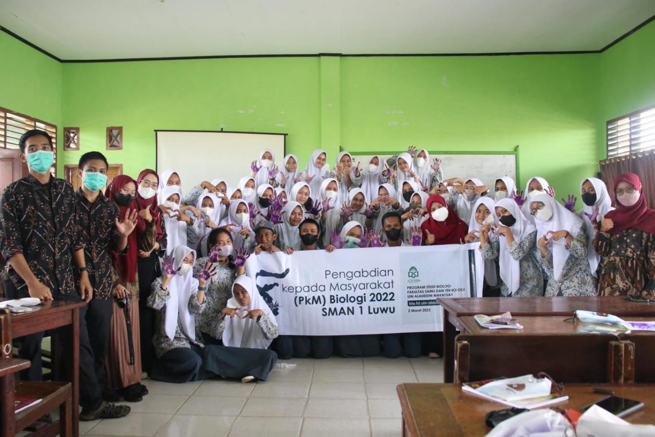 Gambar Gelar PkM di SMAN 1 Luwu, Prodi Biologi FST UIN Alauddin Kenalkan Dermatoglifi
