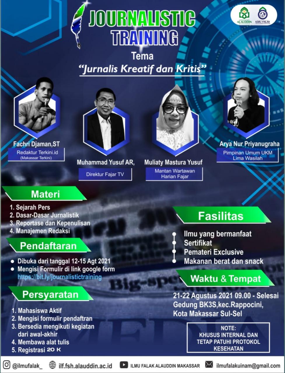 Gambar HMJ Ilmu Falak UIN Alauddin Asah Kemampuan Mahasiswa di Journalistic Training