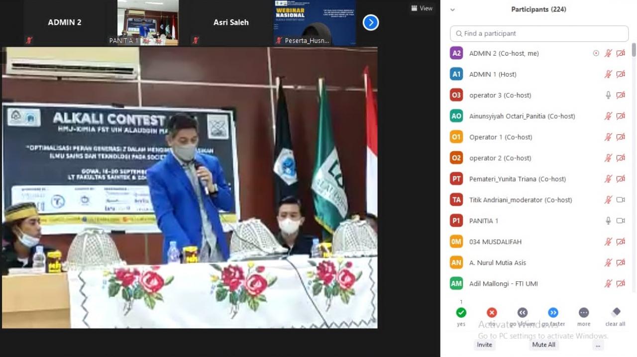 Gambar HMJ Kimia UIN Alauddin Resmi Buka Pagelaran Alkali Contest Dirangkaikan Webinar Nasional