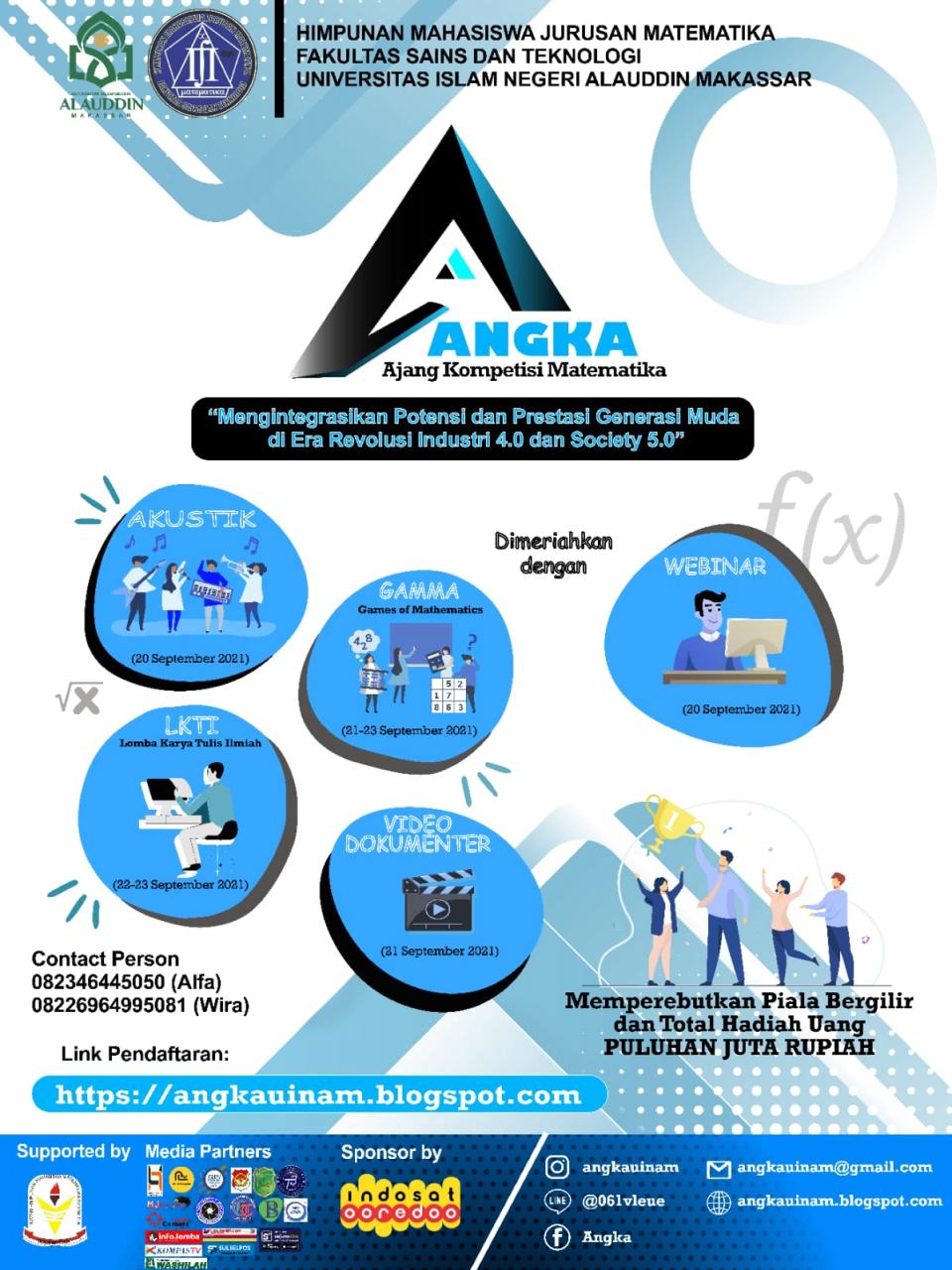 Gambar HMJ Matematika UIN Alauddin Ajak Pelajar Hingga Mahasiswa Unjuk Potensi di Kontes Angka 2021