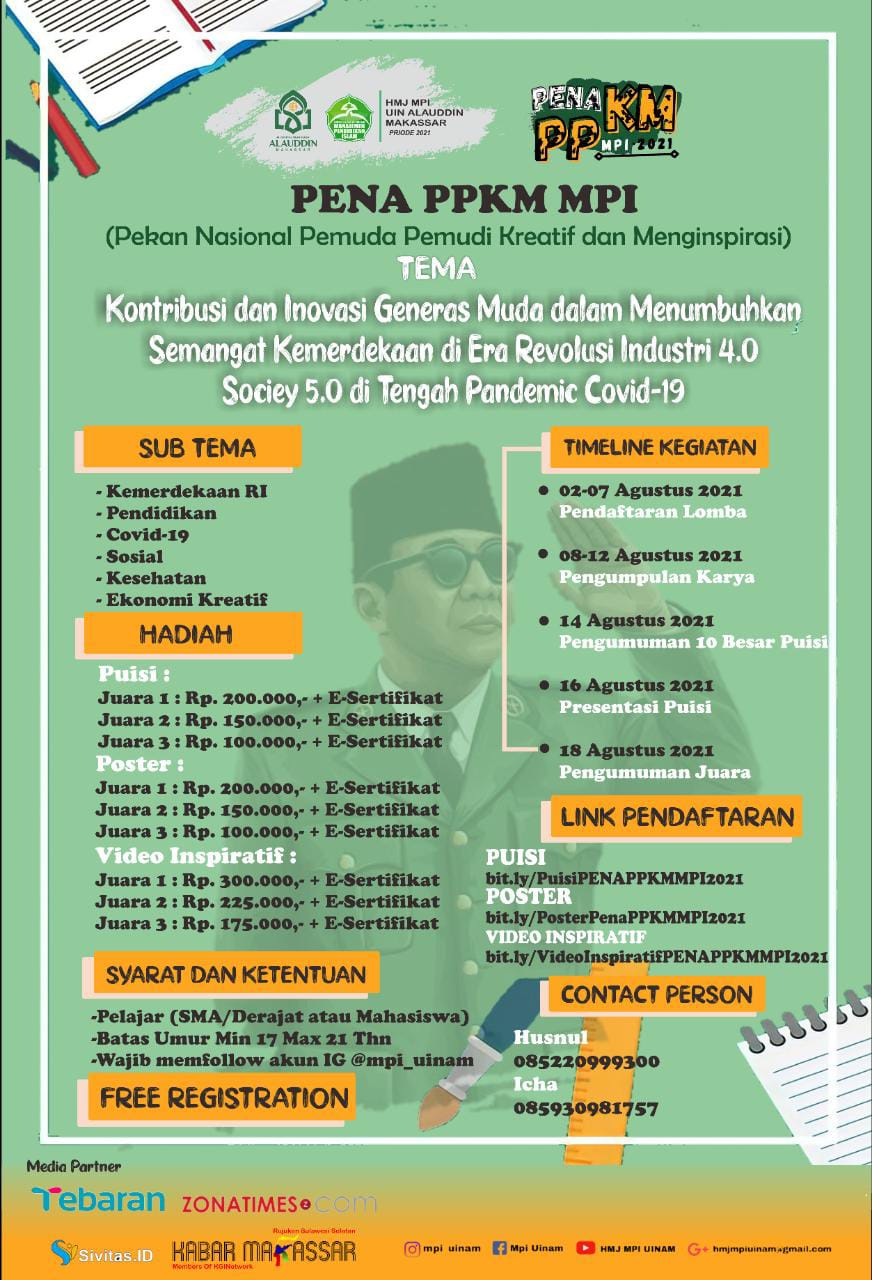 Gambar HMJ MPI UIN Alauddin Gelar Lomba Pena PPKM Skala Nasional