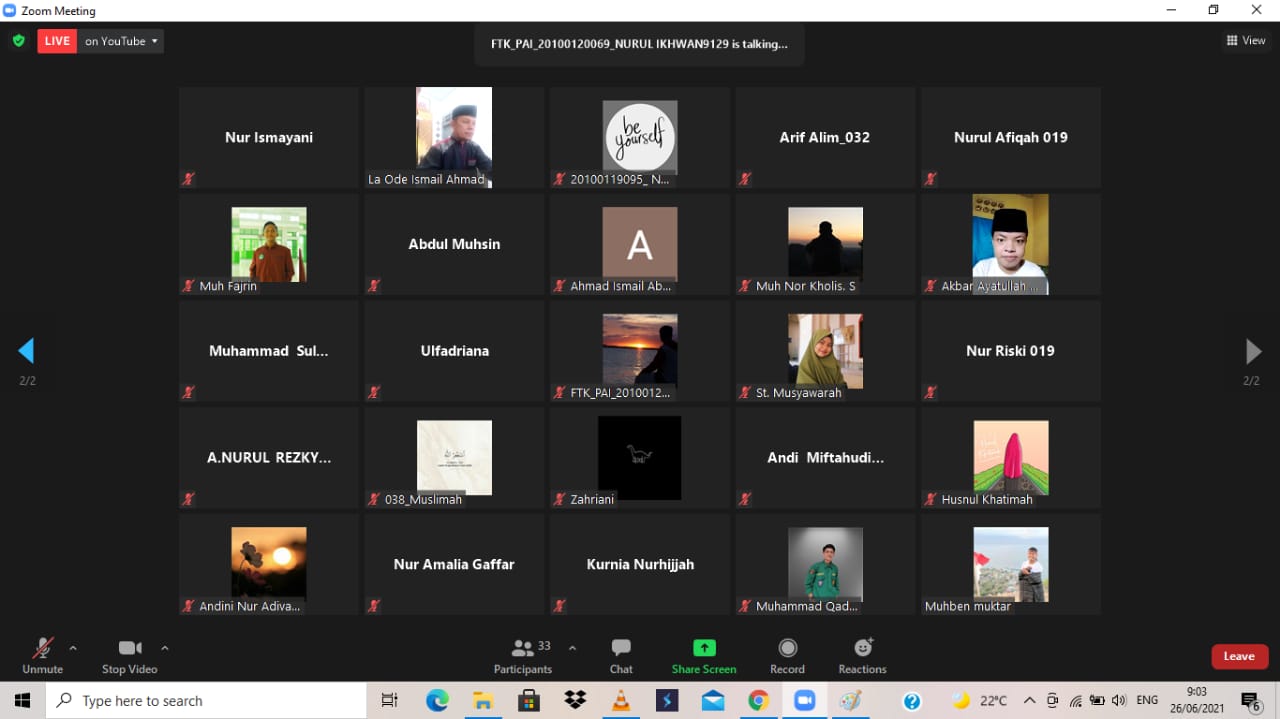 Gambar HMJ PAI UIN Alauddin Diskusi Merakit Amal Menuju Telaga Rasulullah