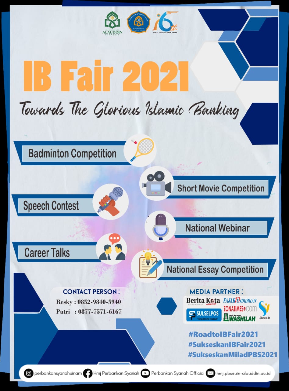 Gambar HMJ-PBS UIN Alauddin Akan Gelar Islamic Banking Fair 2021 Pada Oktober Mendatang
