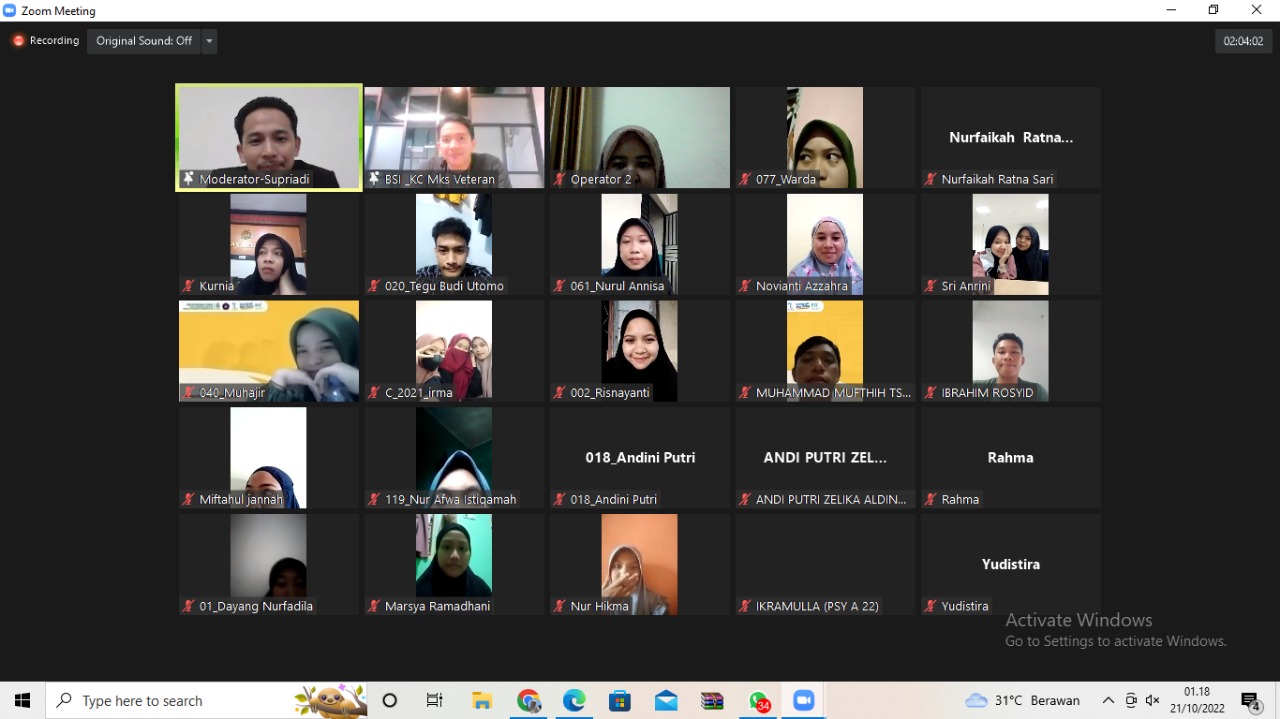 Gambar HMJ PBS UIN Alauddin Gelar Soft Skill Training Marketing Bank Syariah