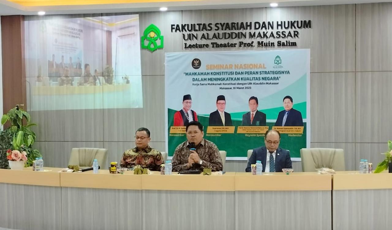 Gambar Ilmu Hukum UIN Makassar Gandeng Mahkamah Konstitusi Gelar Seminar Nasional