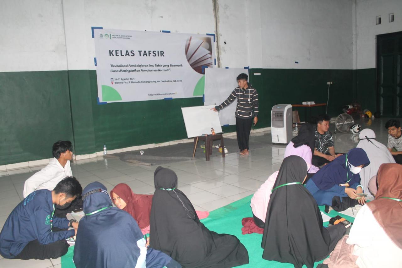 Gambar Kelas Tafsir HMJ Ilmu Alquran dan Tafsir UIN Alauddin Maksimalkan Metode Dasar Tafsir
