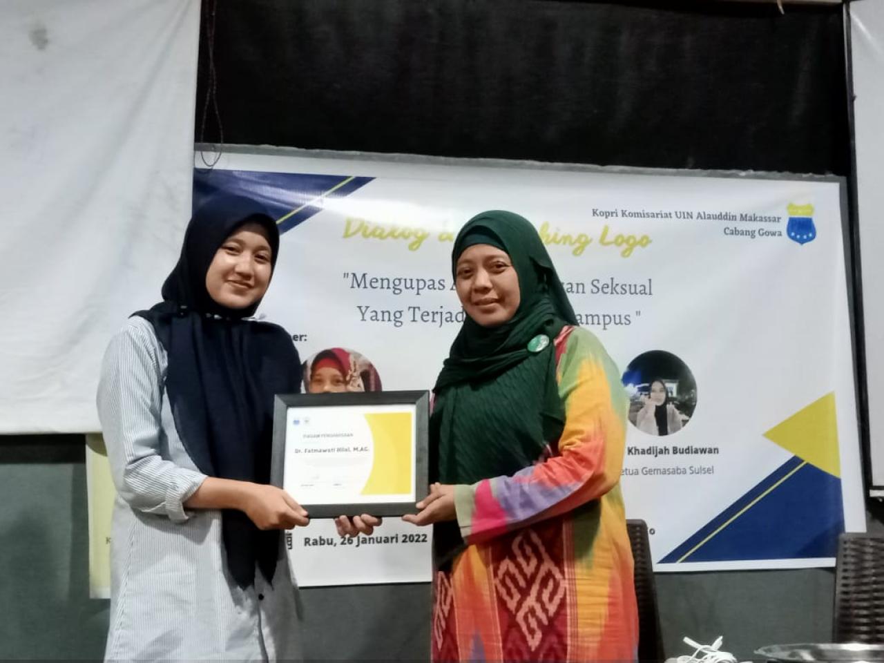 Gambar Ketua Prodi Ilmu Falak Menjadi Pemateri Dalam Dialog dan Lauching Logo Kopri Komisariat UIN Alauddin