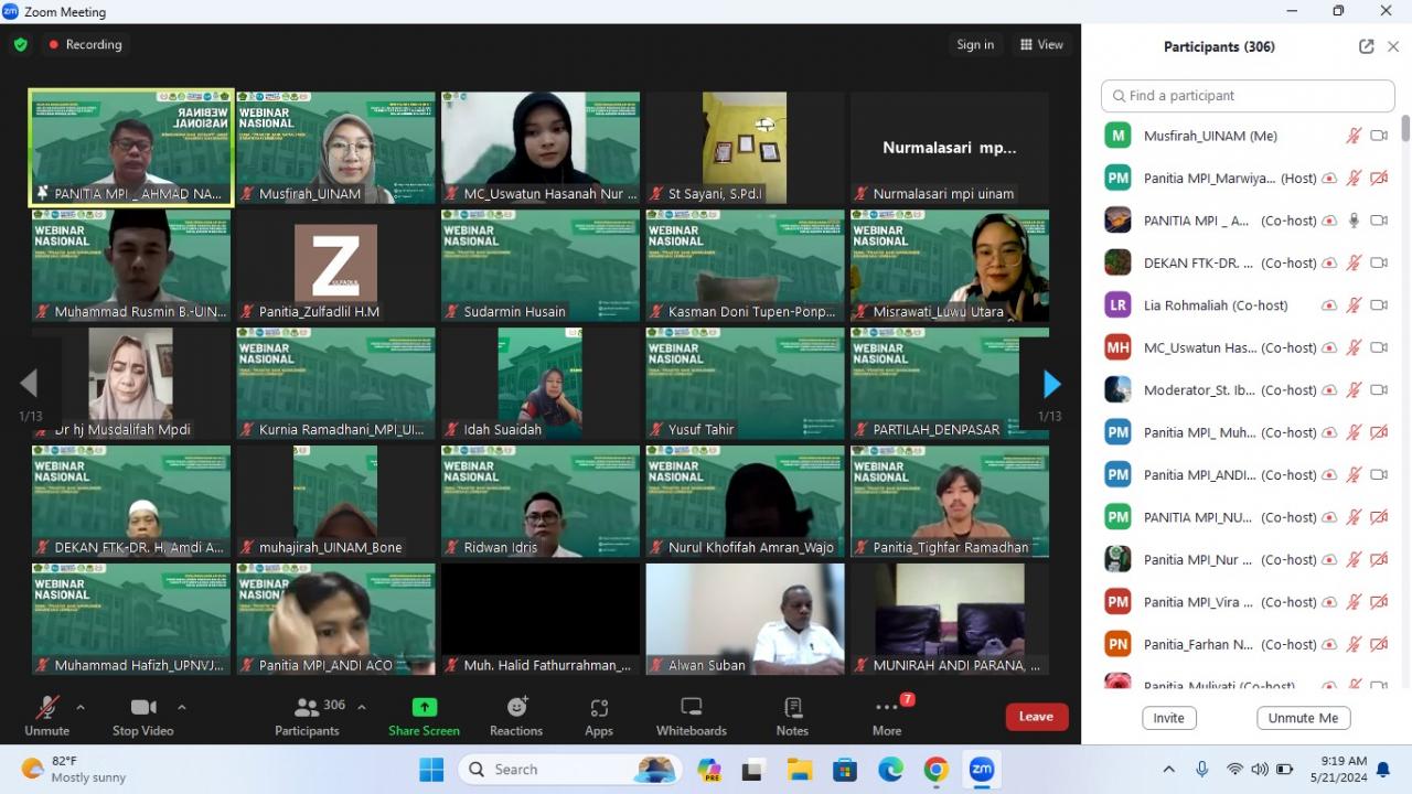 Gambar Kolaborasi Igra Sulsel, Prodi MPI Bahas Praktik Baik Manajemen Organisasi Lembaga Melalui Webinar Na