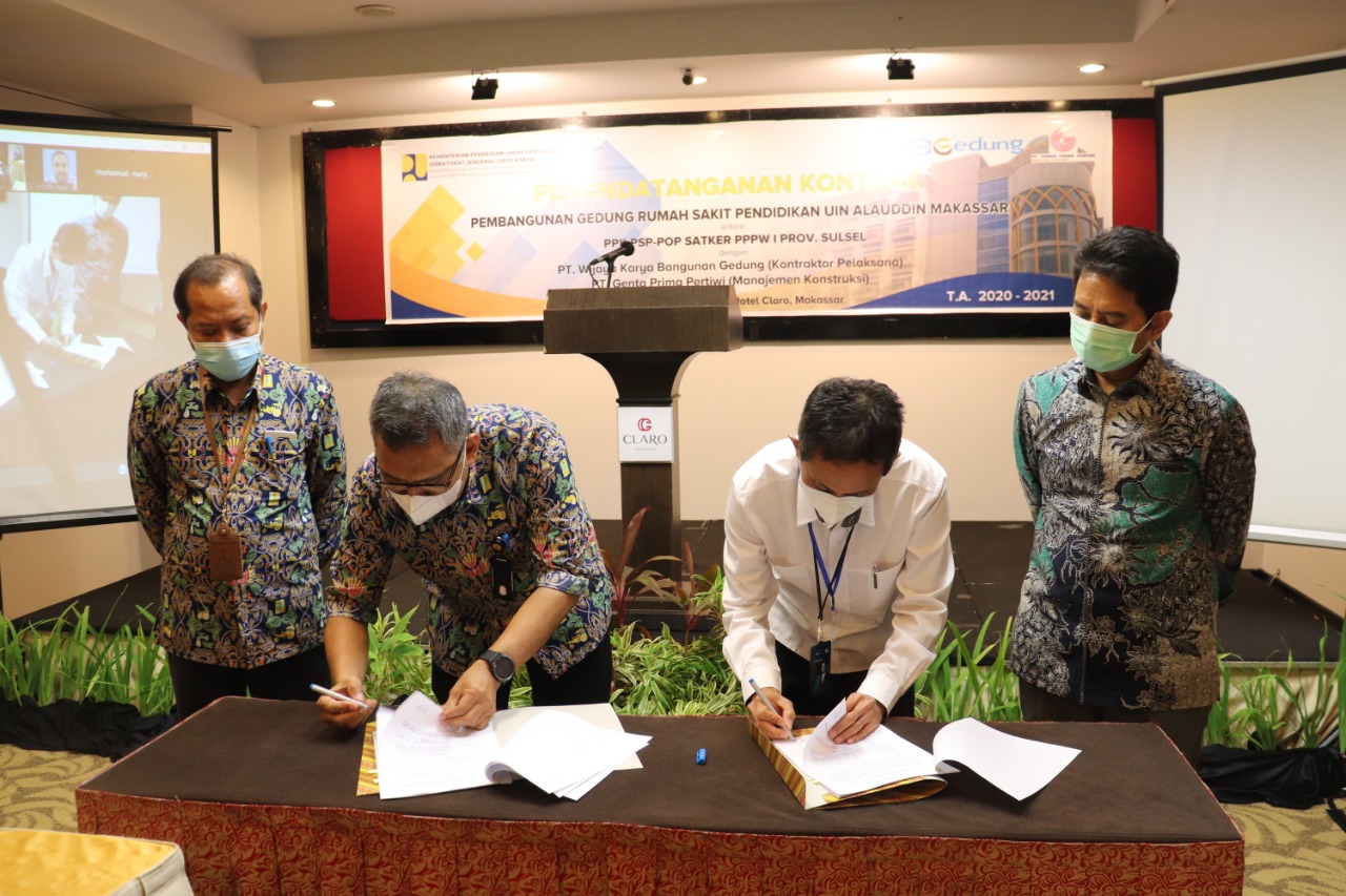 Gambar Kontrak Diteken, Pembangunan Rumah Sakit Pendidikan UIN Alauddin Segera Dilanjutkan